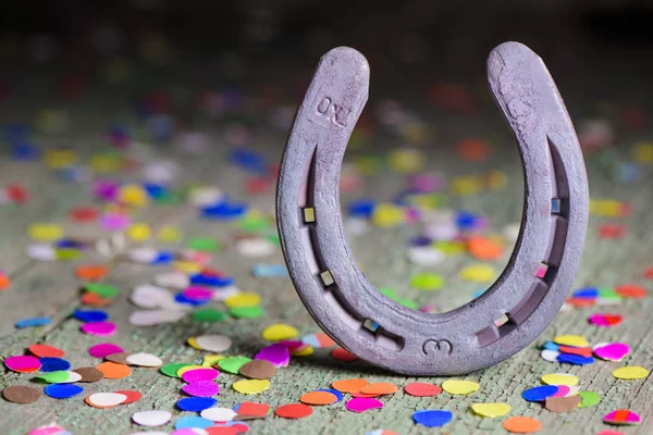 Horse shoe as talisman for success and luck — Stock Photo, Image