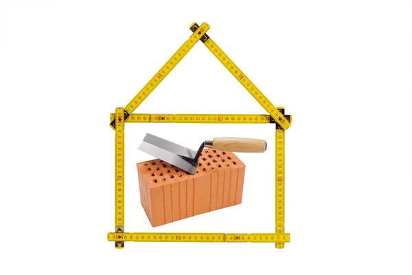Logotyp för hus och byggföretaget — Stockfoto