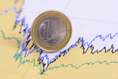 Döviz Piyasası grafikte döşeme Avrupa para birimi Euro sikke