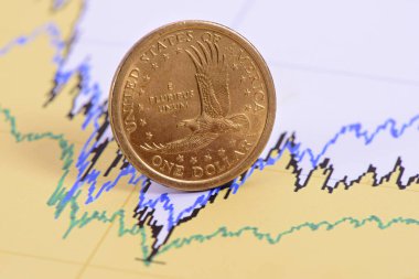 Doları para ABD para birimi döviz piyasası grafikte döşeme