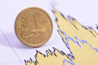 Doları para ABD para birimi döviz piyasası grafikte döşeme