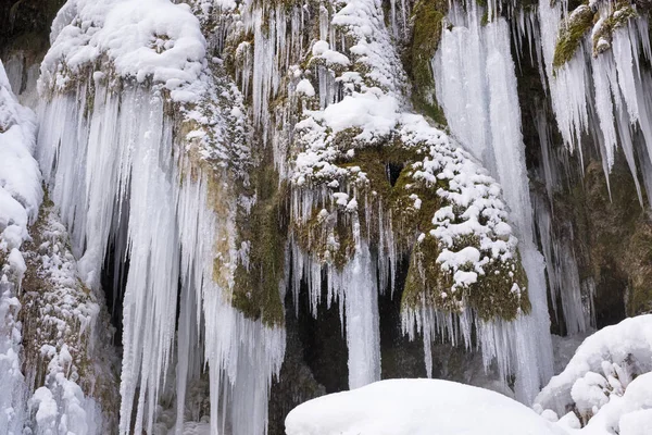 在德国巴伐利亚州河雪和冰的全景画面 — 图库照片