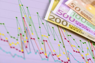 Euro banknot ile döviz piyasasında başarı grafiği gösterir