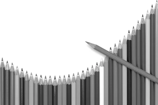 Financial business chart of stock market made with crayons — Stock Photo, Image