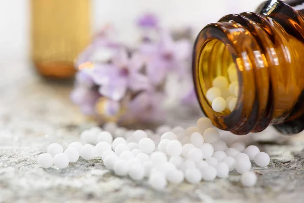 Bitkisel Homeopatik Haplarla Alternatif Tıp — Stok fotoğraf