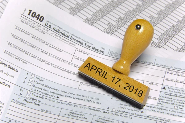 Tax Form 1040 Year 2018 — Stock Photo, Image