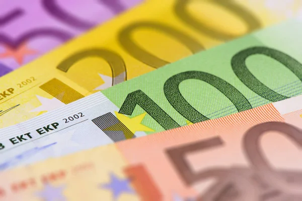 Muchos billetes de banco de la moneda europea — Foto de Stock