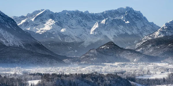 Scena Panoramica Montagna Bavarese Inverno — Foto Stock