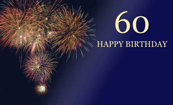 Congratulation Happy Birthday 60Th — Stock Photo, Image