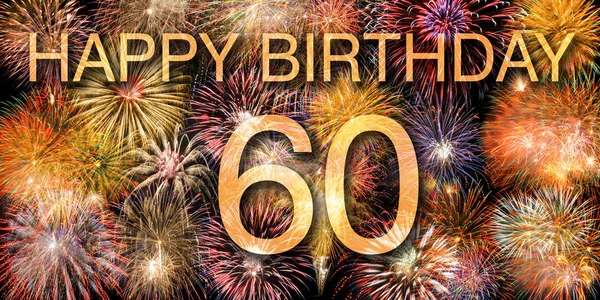 Congratulation Happy Birthday 60Th — Stock Photo, Image