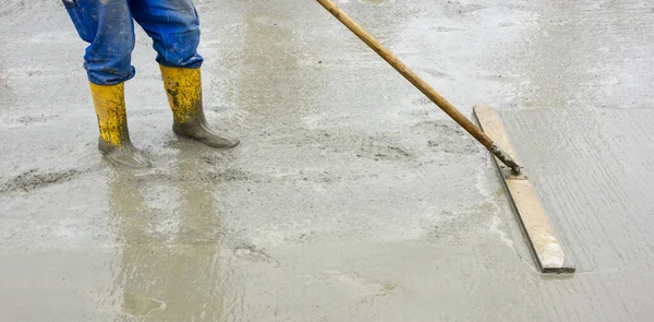 Construction Concrete Floor New Built House — Stock Photo, Image