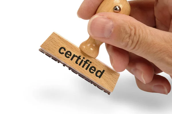 Certified Printed Rubber Stamp — Stock Photo, Image