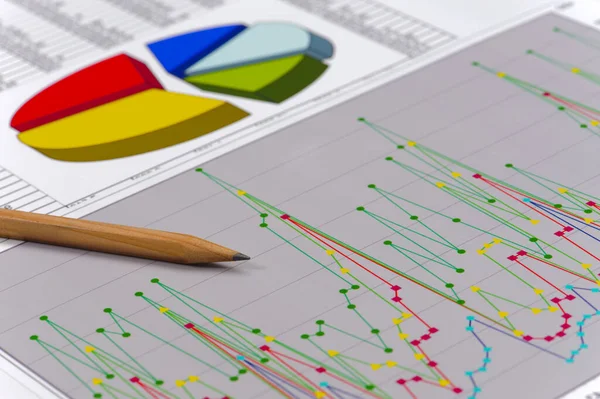 Chart Stock Exchange Financial Tables — Stock Photo, Image