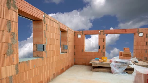 Casa Recém Construída País — Vídeo de Stock