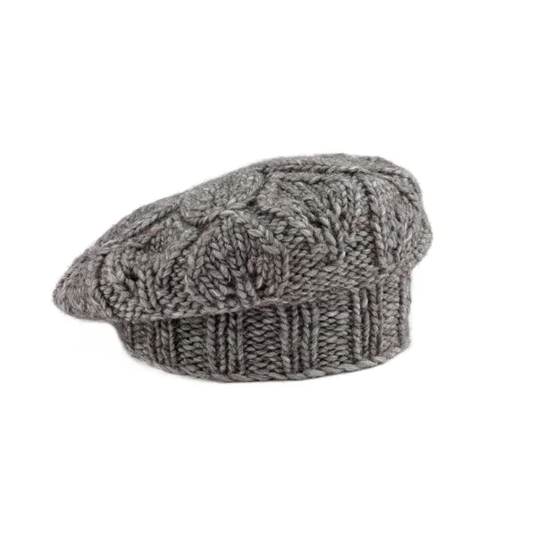 Wełniane szare francuski beret — Zdjęcie stockowe