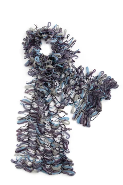 Gray and blue mohair scarf — Stock Photo, Image