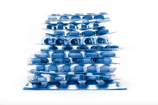 Stack of blisters full of pills — Stock Photo, Image