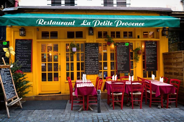 Paris, França, Restaurante La Petite Provence, 11 12 2016 - vazio — Fotografia de Stock