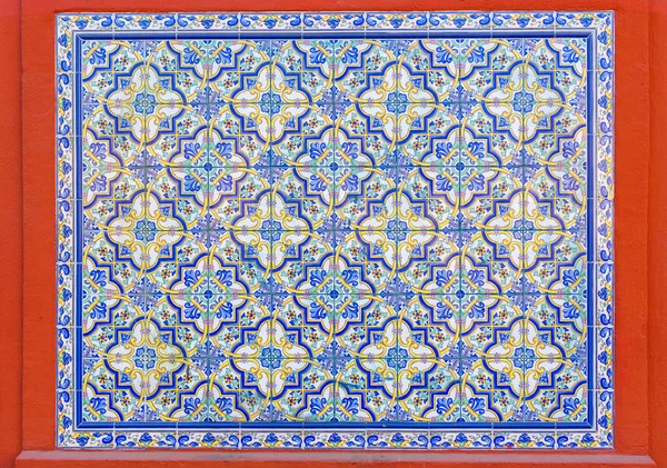Azulejos antigos - azulejos pintados à mão de Lisboa — Fotografia de Stock