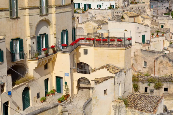 Casas em Matera - cidade italiana — Fotografia de Stock