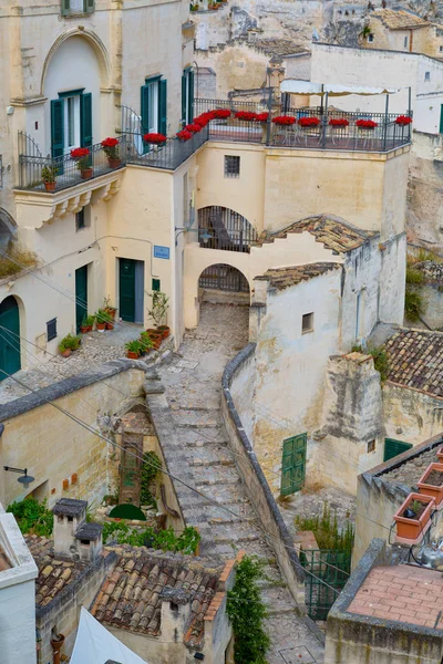 Casas em Matera - cidade italiana — Fotografia de Stock