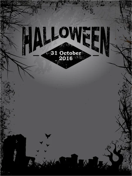 Halloween dark grunge poster — Stock Vector