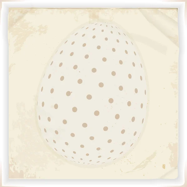 Dekore edilmiş withe Paskalya yumurta vintage kağıt arka plan üzerinde — Stok Vektör