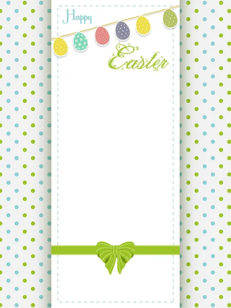 Happy Easter greeting card an eggs bunting — Stock Vector