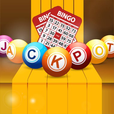 Jackpot bingo topları altın adımlar üzerinde