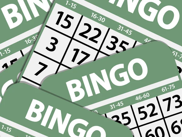 Fondo de tarjetas de bingo verde — Archivo Imágenes Vectoriales