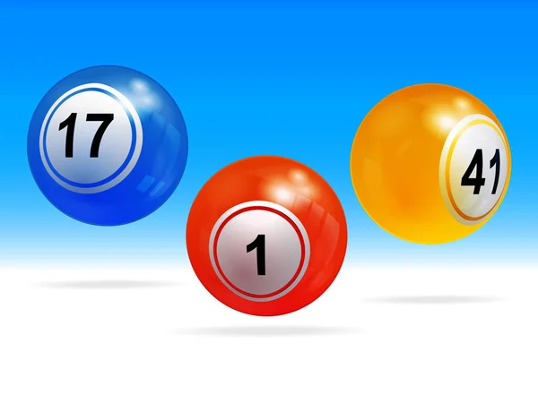 Nouvelles boules de loterie de bingo 3D — Image vectorielle