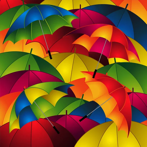 Close up umbrellas background — Stock Vector