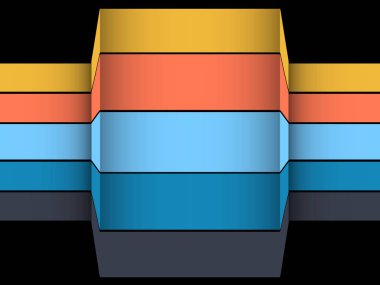 siyah renkli çizgili yapısına 3D