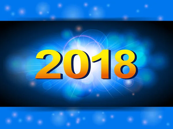 New years blue glowing background — Stock Vector