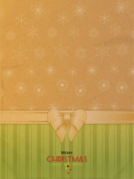 Vánoční zdobené hnědého papíru s textem — Stockový vektor