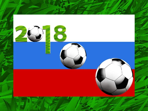 Coupe du monde de football 2018 fond — Image vectorielle