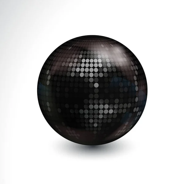 Nova bola de discoteca 3D no fundo branco — Vetor de Stock