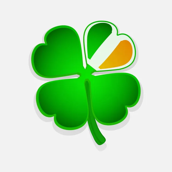 Trébol de San Patricio sobre fondo blanco — Vector de stock