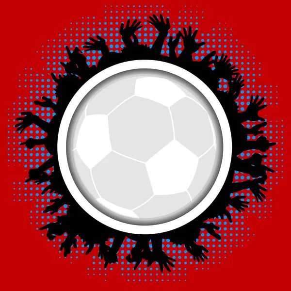 Мультипликационный стиль и футбольное пространство — стоковый вектор