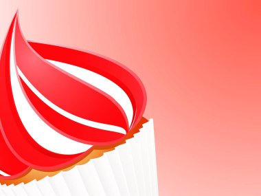 Çilek ve krema kek yakın çekim