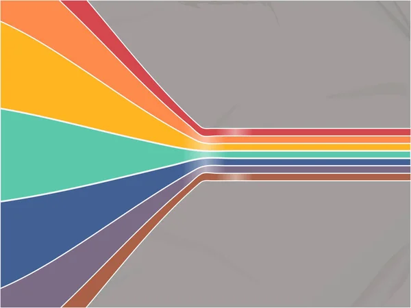 Vintage Fond Rétro Avec Des Rayures Multicolores Cintrées Des Effets — Image vectorielle