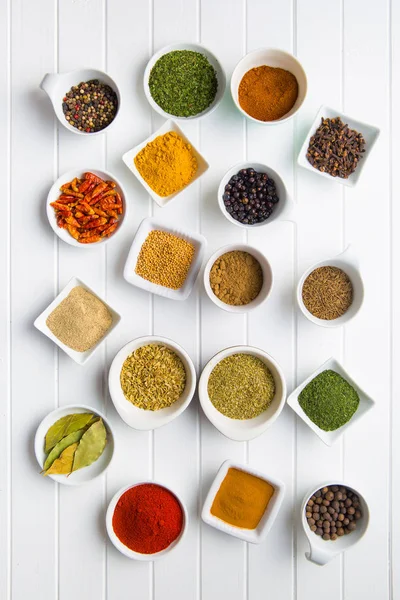 Various dried herbs and spices. — Stock Photo, Image