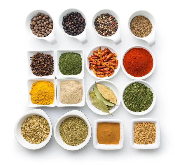 Various dried herbs and spices. — Stock Photo, Image