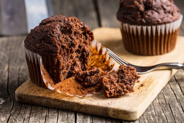 Les délicieux muffins au chocolat . — Photo