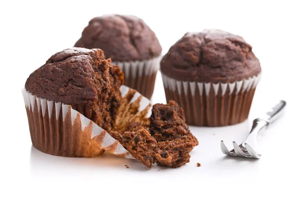 Die leckeren Schokoladenmuffins. — Stockfoto