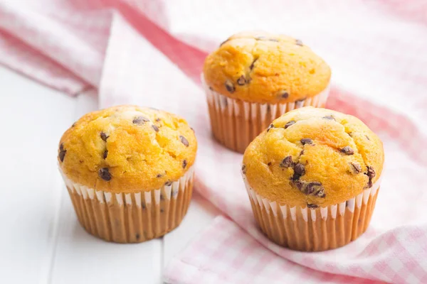 I muffin saporiti con cioccolato . — Foto Stock