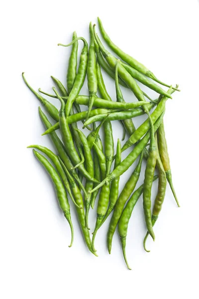 Groene chili peppers. — Stockfoto