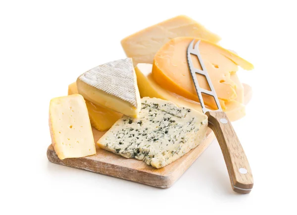 Verschiedene Arten von Käse. — Stockfoto