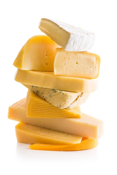 Different kinds of cheeses. — Stock Photo, Image