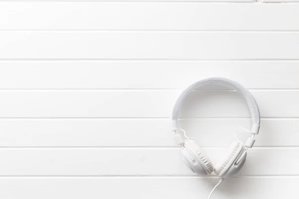 White vintage headphones. — Stock Photo, Image